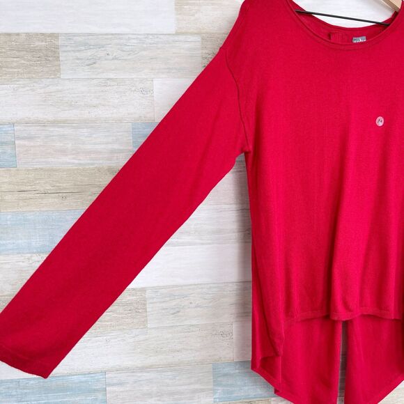 Soho Jeans Split Back Tunic Sweater Red High Low Zipper NY&Co Womens Medium - Picture 3 of 9